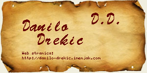 Danilo Drekić vizit kartica
